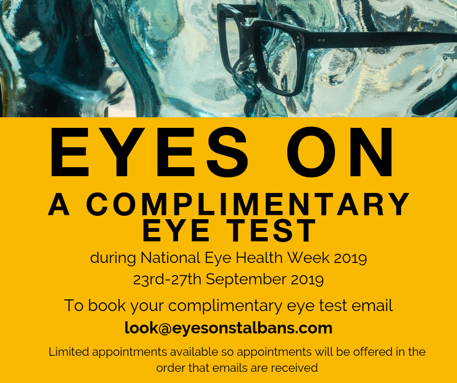 eye health week, eye health, eye test, eyes on st albans, optician, eye care