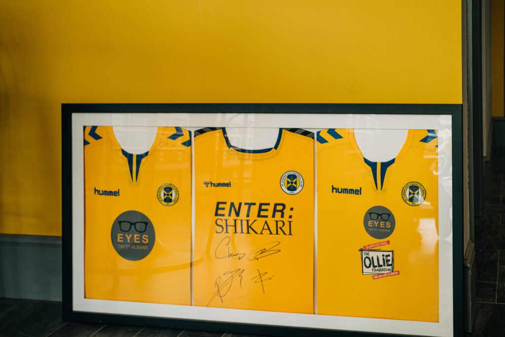 Enter Shikari EYES on St Albans St Albans City Football Club shirts