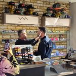 EYES on wearing them - glasses being fitted at EYES on St Albans