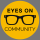 EYES on St Albans logo with the St Albans bit replaced by the word Community