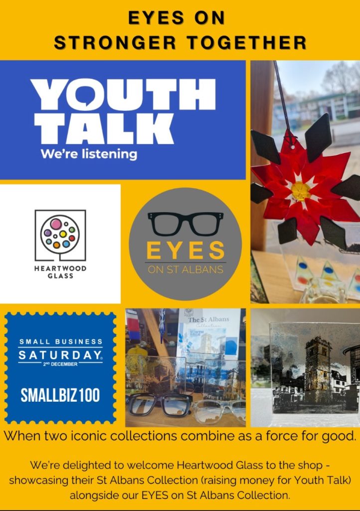 EYES on St Albans working with Heartwood Glass to support Youth Talk
