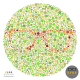 ishitara test of a pair of glasses frames for colour blindness day 2023